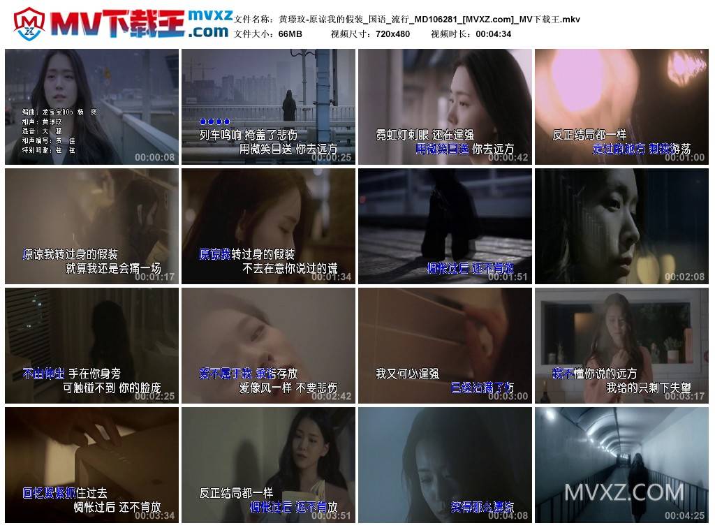 黄璟玟-原谅我的假装_国语_流行_MD106281